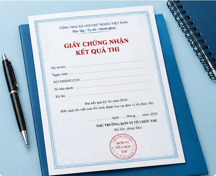 Giấy chứng nhận kết quả thi